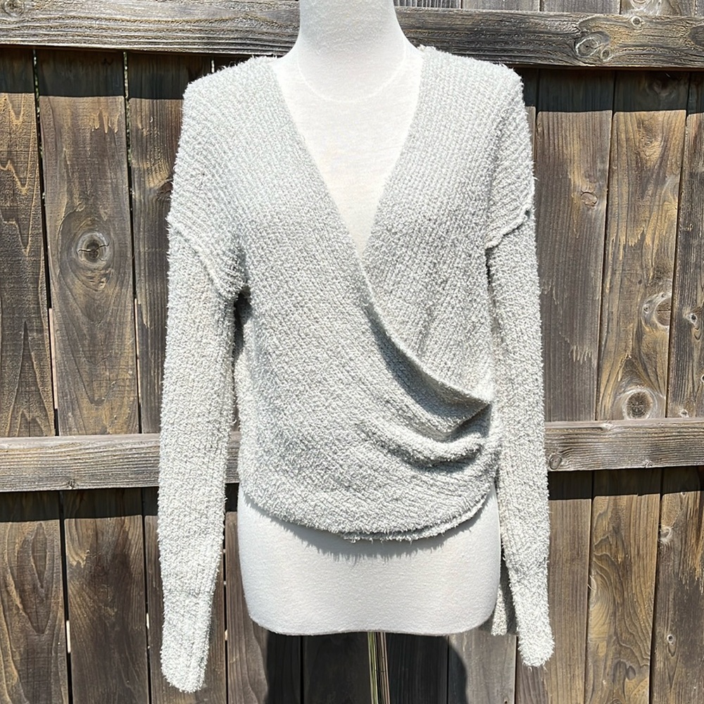 Free People Pale Blue/Grey Sweater